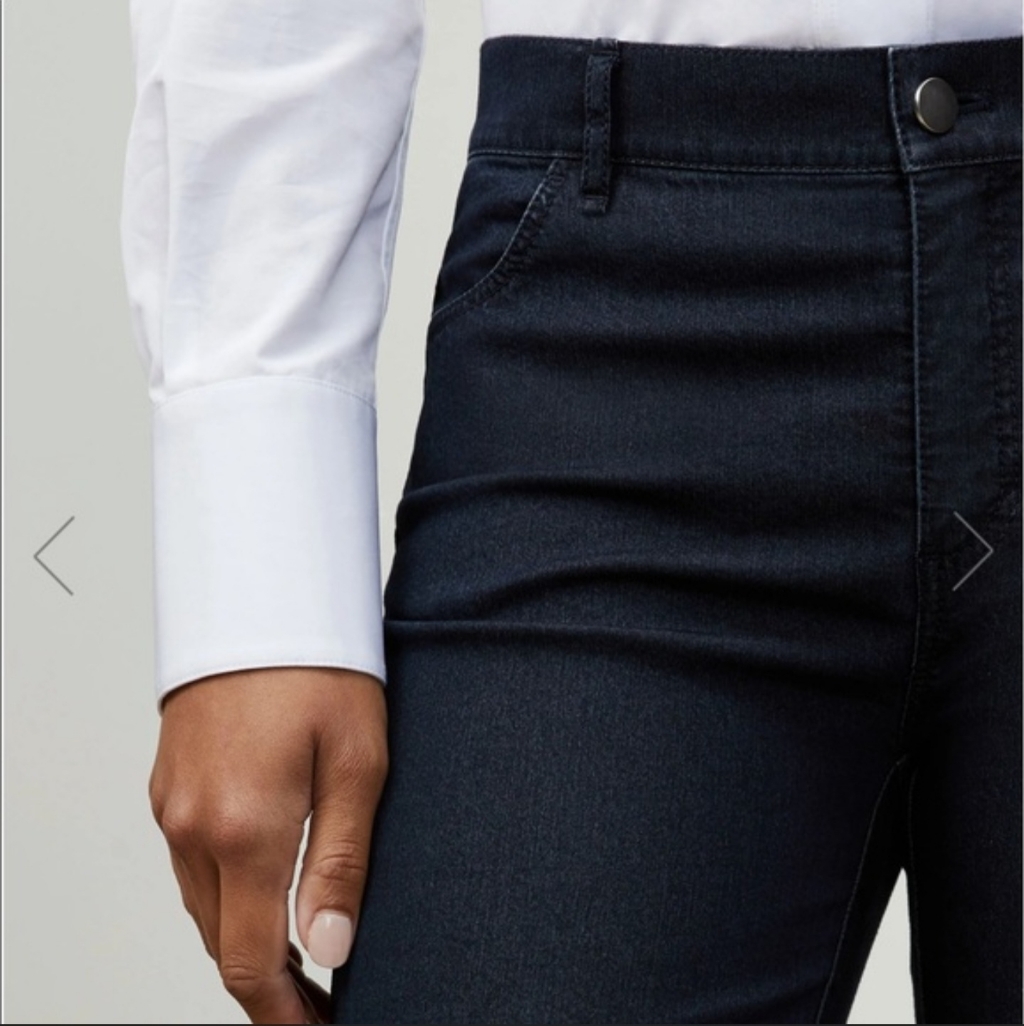 Lafayette 148 New York Thompson Dark Blue Straight-Leg Jeans